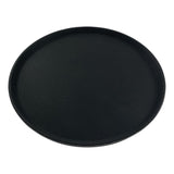 Beaumont Non-Slip Round Tray Black 406mm - CZ496  Beaumont   