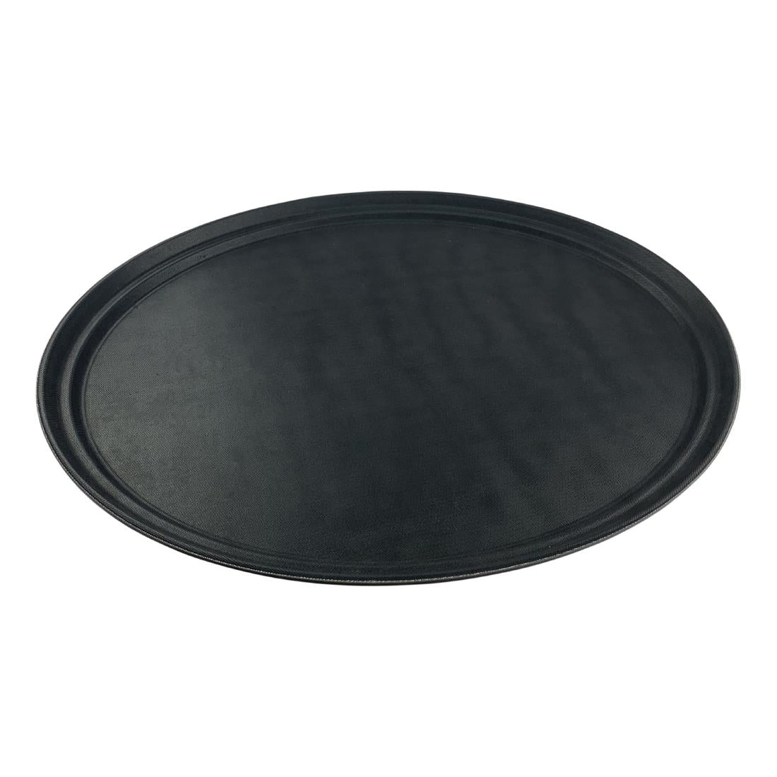 Beaumont Non-Slip Oval Tray Black 685 x 558mm - CZ497  Beaumont   