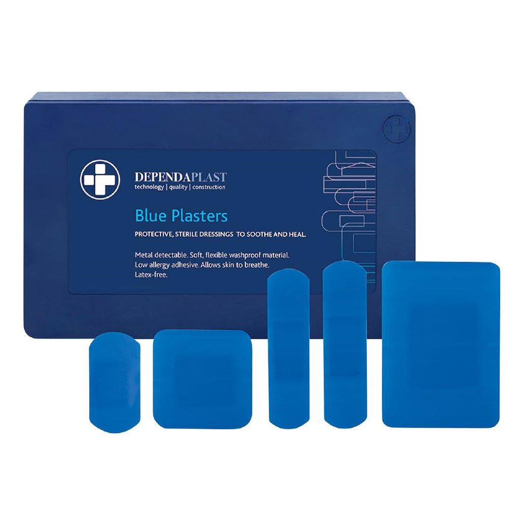 Beaumont Dependaplast Blue Plasters Assorted Sizes (Pack of 100) - CZ570  Beaumont   