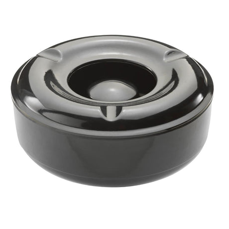Beaumont Windproof Melamine Ashtray Black146mm - CZ572  Beaumont   