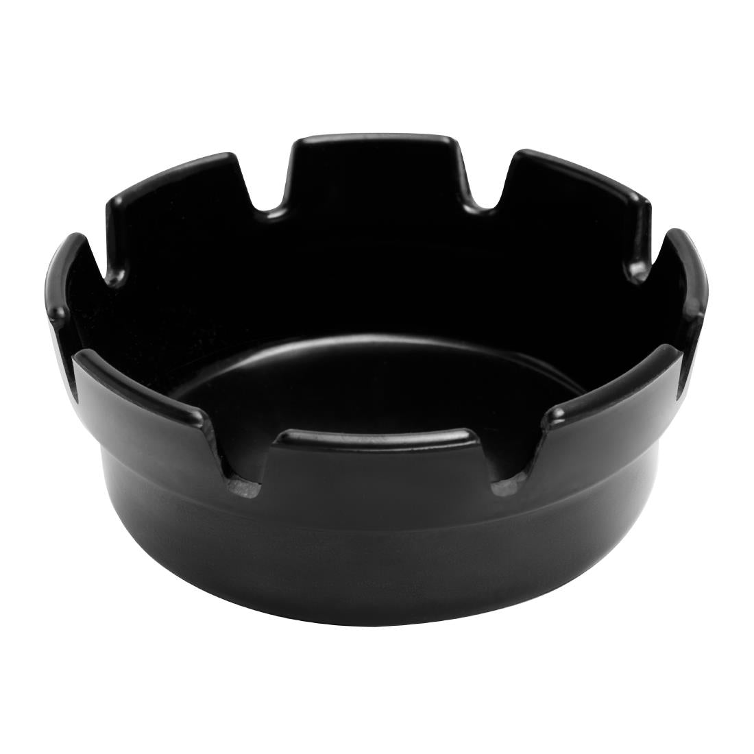 Beaumont Black Melamine Ashtray 177mm (Pack of 10) - CZ573  Beaumont   