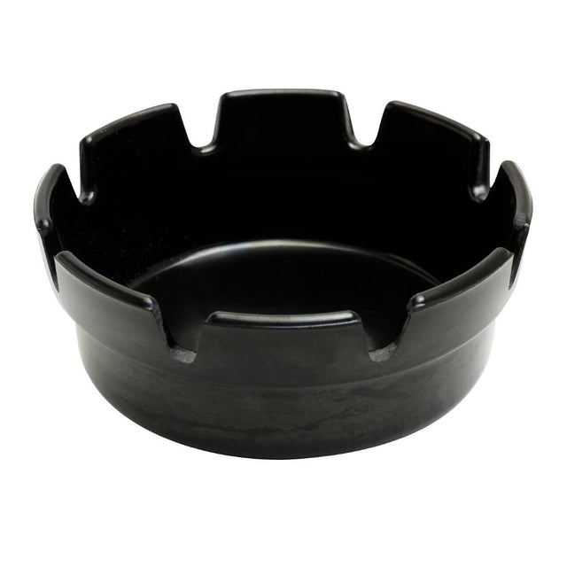 Beaumont Black Bakelite Crown Style Ashtray Single 101mm - CZ574  Beaumont   
