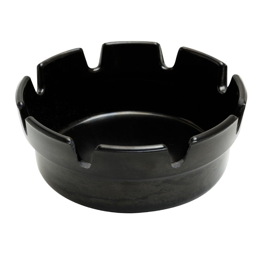 Beaumont Black Bakelite Crown Style Ashtray 101mm (Pack of 10) - CZ575  Beaumont   