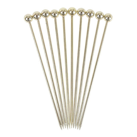 Beaumont Ball Garnish Pick Gold Plated (Pack of 10) - CZ589  Beaumont   