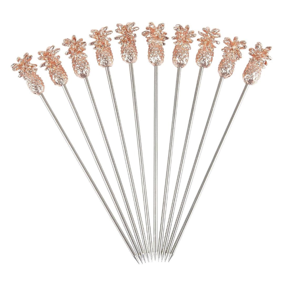 Beaumont Pineapple Garnish Pick Copper Plated (Pack of 10) - CZ590  Beaumont   