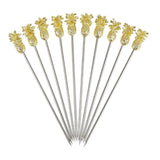 Beaumont Pineapple Garnish Pick Gold Plated (Pack of 10) - CZ591  Beaumont   