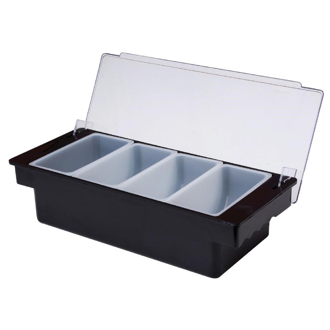 Beaumont 4 Part Plastic Condiment Holder Black - CZ603  Beaumont   