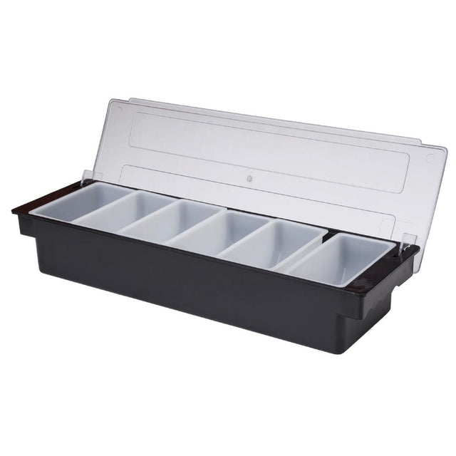 Beaumont 6 Part Plastic Condiment Holder Black - CZ604  Beaumont   