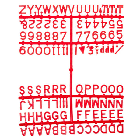 Beaumont Letter Set Of 660 Characters Red 12mm - CZ608  Beaumont   