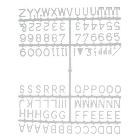 Beaumont 12mm Letter Set (660 characters) White - CZ609  Beaumont   
