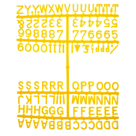 Beaumont 12mm Letter Set (660 characters) Yellow - CZ610  Beaumont   
