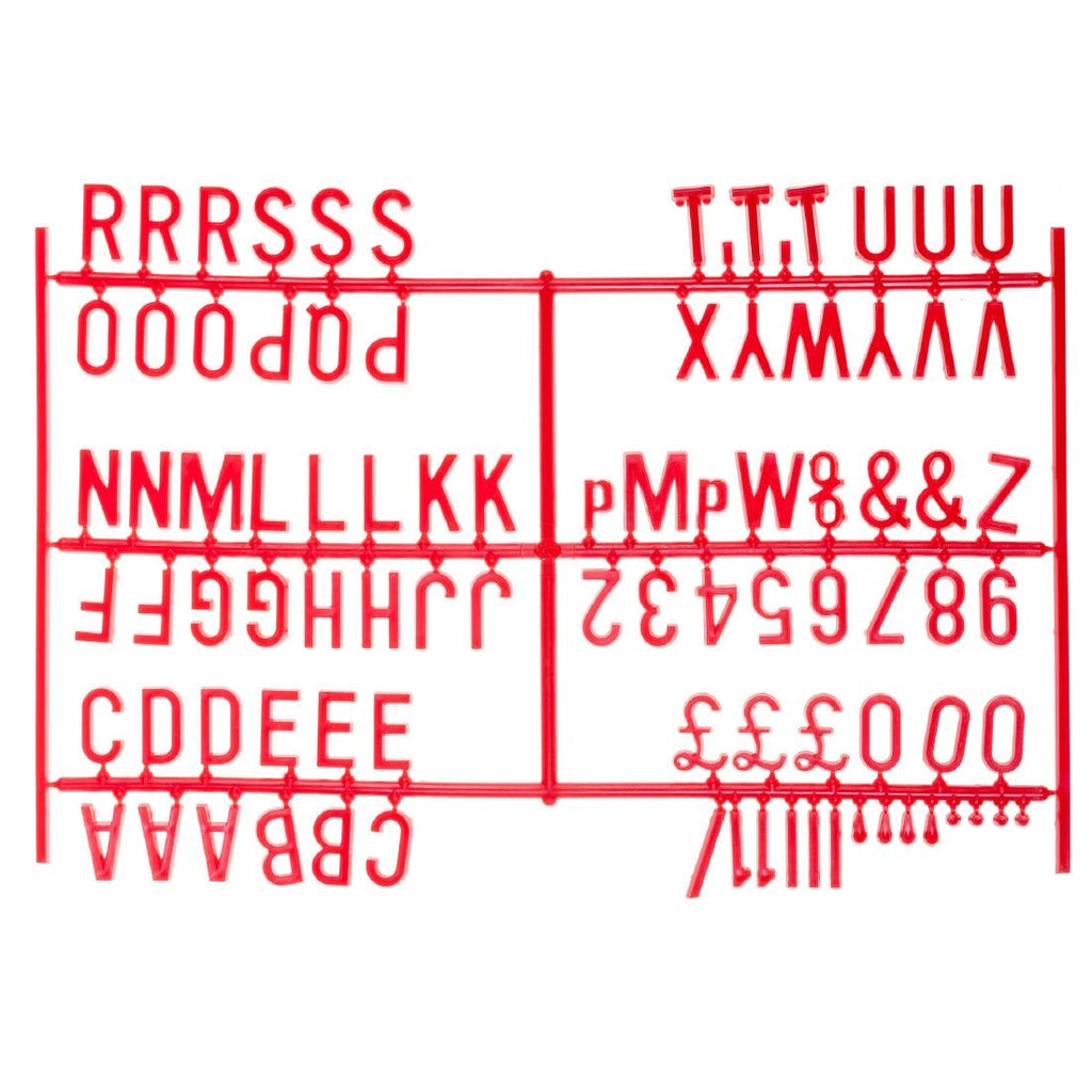 Beaumont 19mm Letter Set (540 characters) Red - CZ611  Beaumont   