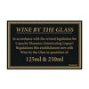Beaumont 125ml & 250ml Wine Law Sign 170x110mm - CZ680  Beaumont   