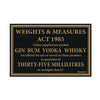 Beaumont 1985 Weights & Measures Sign 35ml 170x110mm - CZ681  Beaumont   