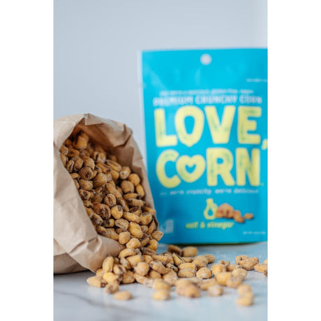 LOVE CORN Salt & Vinegar Crunchy Corn Snack 45g (Pack of 10) - CZ754  LOVE CORN   