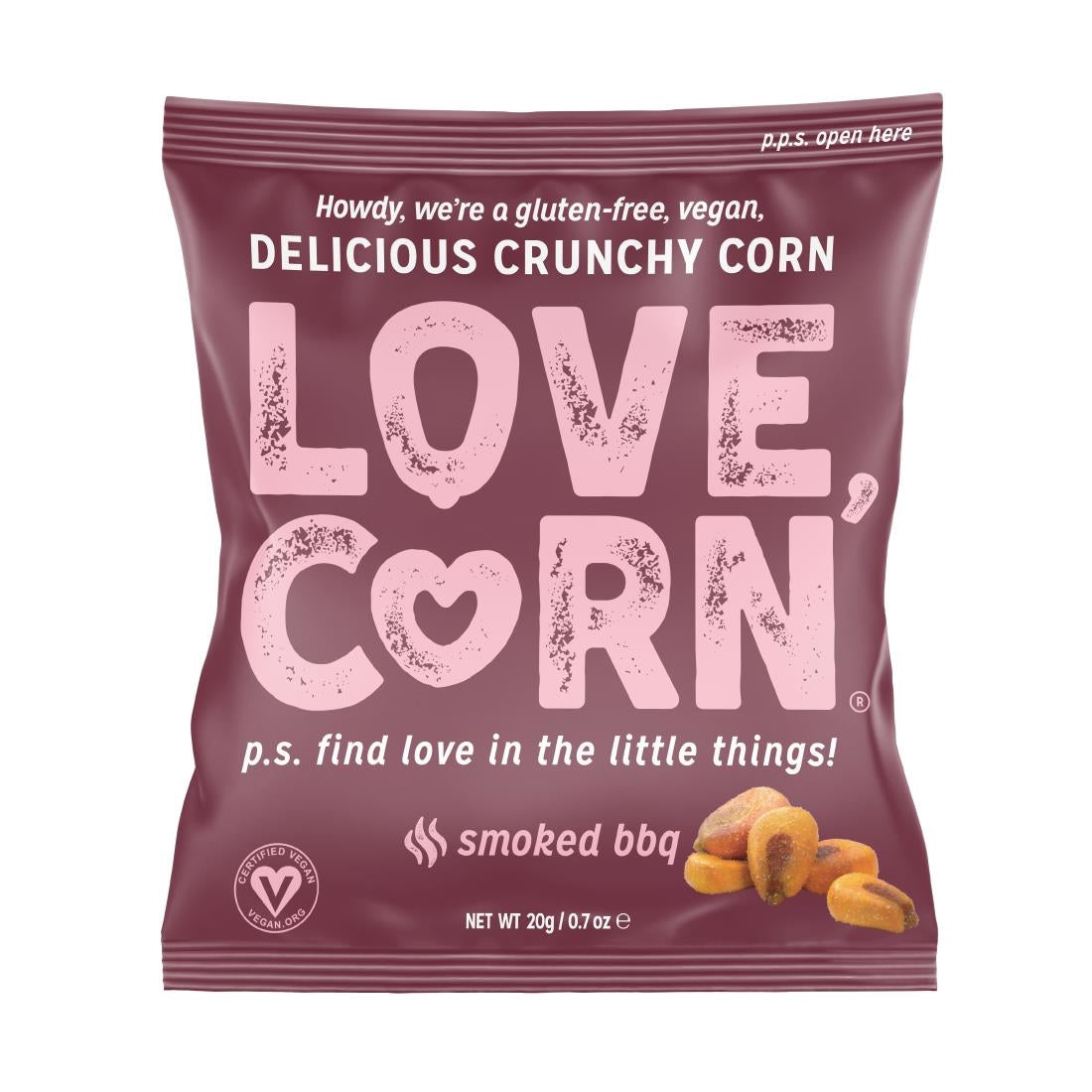 LOVE CORN BBQ Crunchy Corn Snack 20g (Pack of 24) - CZ755  LOVE CORN   