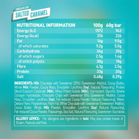 Grenade Protein Bar Choc Chip Salted Caramel 60g (Pack of 12) - CZ774  Grenade   