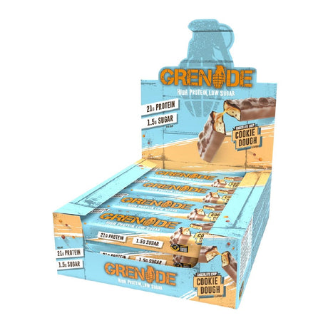 Grenade Protein Bar Choc Chip Cookie Dough 60g (Pack of 12) - CZ776  Grenade   