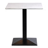 Turin Metal Base 600mm Square Dining Table with Laminate Top in Marble - CZ810 Steel Tables Everyday   