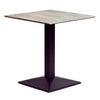 Turin Metal Base 600mm Square Dining Table with Laminate Top in Concrete - CZ811 Steel Tables Everyday   