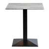 Turin Metal Base 700mm Square Dining Table with Laminate Top in Concrete - CZ815 Steel Tables Everyday   