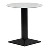 Turin Metal Base 600mm Round Dining Table with Laminate Top in Marble - CZ818 Steel Tables Everyday   