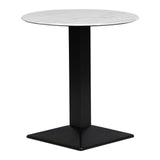 Turin Metal Base 600mm Round Dining Table with Laminate Top in Marble - CZ818 Steel Tables Everyday   
