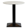 Turin Metal Base 600mm Round Dining Table with Laminate Top in Marble - CZ818 Steel Tables Everyday   