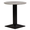 Turin Metal Base 600mm Round Dining Table with Laminate Top in Concrete - CZ819 Steel Tables Everyday   