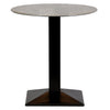 Turin Metal Base 600mm Round Dining Table with Laminate Top in Concrete - CZ819 Steel Tables Everyday   