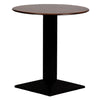 Turin Metal Base 600mm Round Dining Table with Laminate Top in Walnut - CZ821 Steel Tables Everyday   