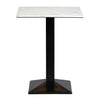 Turin Metal Base 600mm Square Poseur Table with Laminate Top in Marble - CZ826 Steel Tables Everyday   