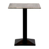 Turin Metal Base 700mm Square Poseur Table with Laminate Top in Concrete - CZ831 Steel Tables Everyday   