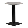 Turin Metal Base 600mm Round Poseur Table with Laminate Top in Concrete - CZ835 Steel Tables Everyday   