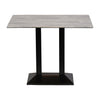 Turin Metal Base Rectangle Poseur Table with Laminate Top in Concrete - CZ839 Steel Tables Everyday   