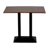 Turin Metal Base Rectangle Poseur Table with Laminate Top in Walnut - CZ841 Steel Tables Everyday   