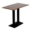 Turin Metal Base Rectangle Poseur Table with Laminate Top in Walnut - CZ841 Steel Tables Everyday   