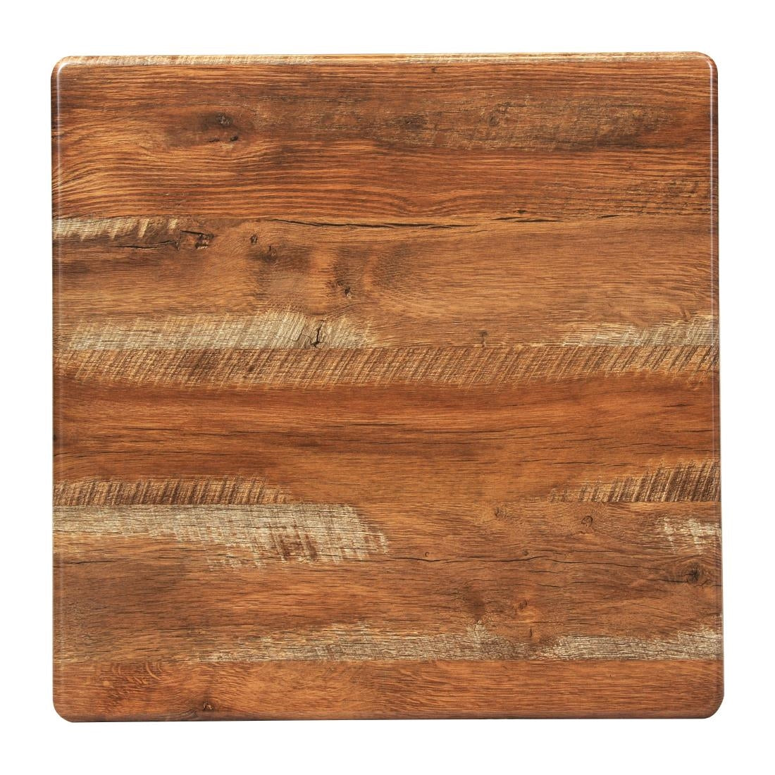 Square Laminate Table Top Planked Oak 600mm - CZ848 Wood Effect Table Tops Everyday   