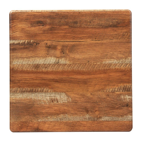 Square Laminate Table Top Planked Oak 600mm - CZ848 Wood Effect Table Tops Everyday   