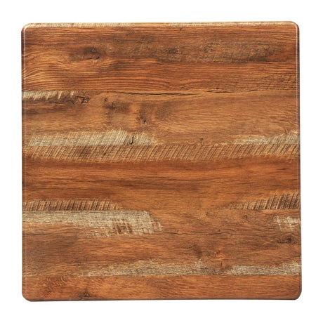 Square Laminate Table Top Planked Oak 700mm - CZ852 Wood Effect Table Tops Everyday   