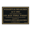Beaumont Whisky Gin Vodka Rum Law Sign 170x110mm - CZ913  Beaumont   