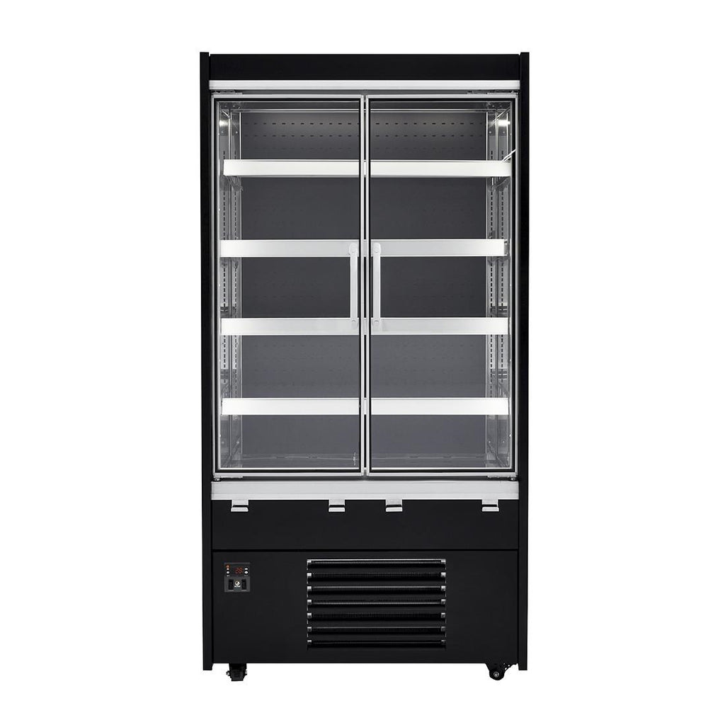 Victor Maxiline 1000mm MAXI100-VD-ST-P-GY Slimline Multideck with Doors - CZ978 Refrigerated Merchandisers Victor