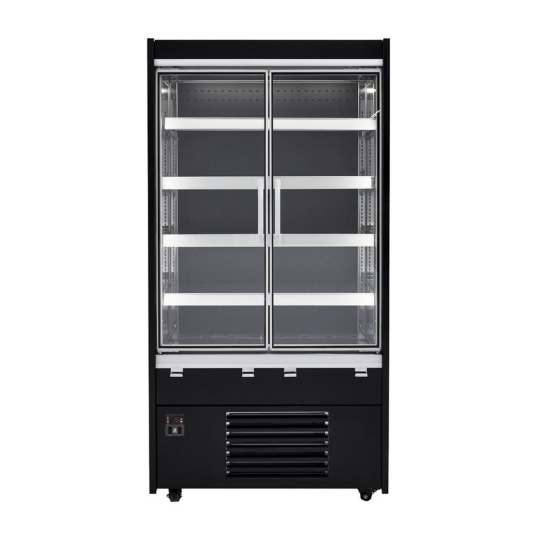 Victor Maxiline 1000mm MAXI100-VD-ST-P-GY Slimline Multideck with Doors - CZ978 Refrigerated Merchandisers Victor