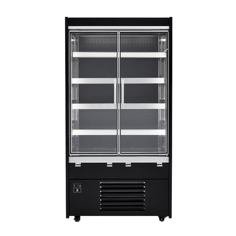 Victor Maxiline 1000mm MAXI100-VD-ST-P-GY Slimline Multideck with Doors - CZ978 Refrigerated Merchandisers Victor