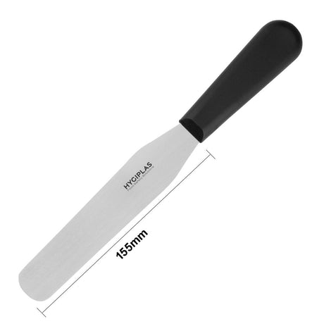 Hygiplas Straight Blade Palette Knife Black 15.5cm - D402  Hygiplas   