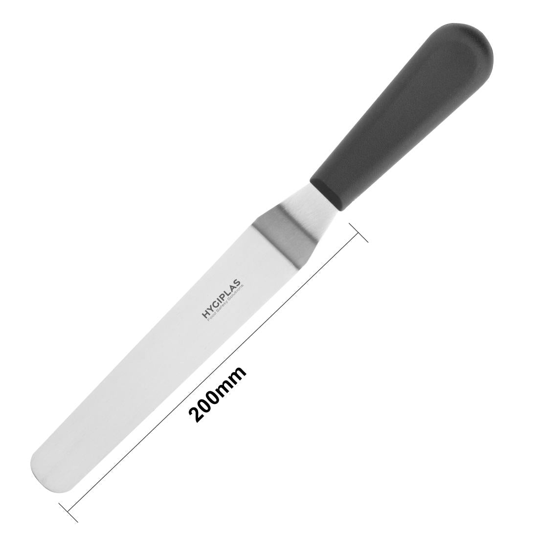 Hygiplas Angled Blade Palette Knife Black 19.5cm - D410  Hygiplas   