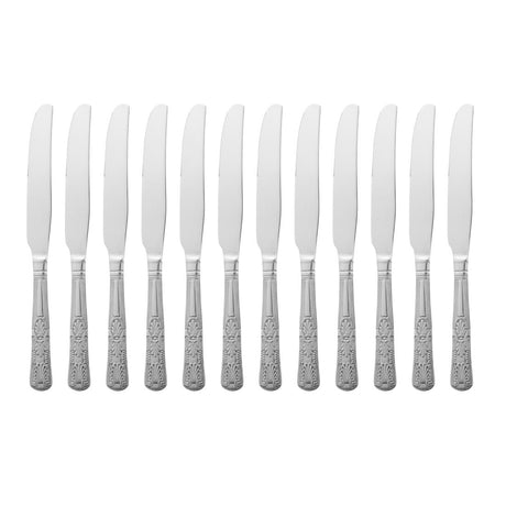 Olympia Kings Solid Handle Table Knife (Pack of 12) - D682 Table Knives Olympia