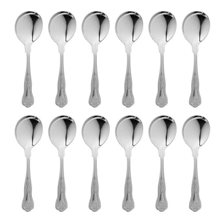 Olympia Kings Soup Spoon (Pack of 12) - D688 Spoons Olympia