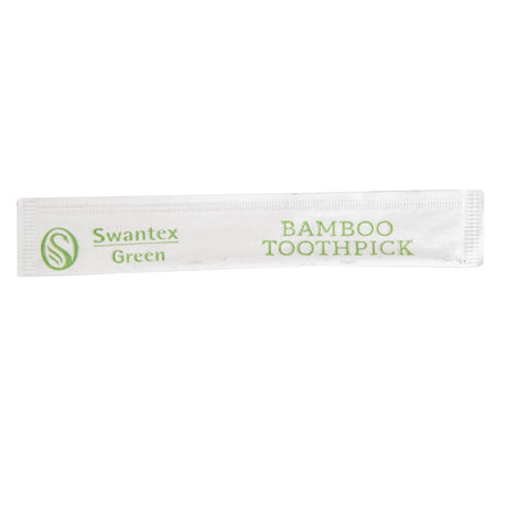 Individually Wrapped Biodegradable Bamboo Toothpicks (Pack of 1000) - DA015  Swantex   