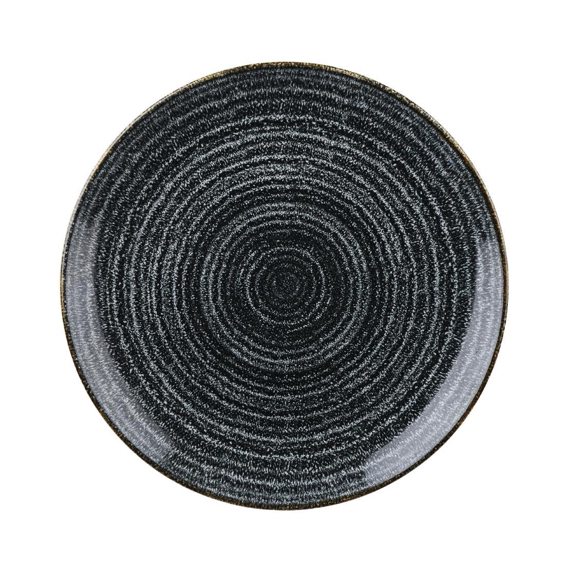 Churchill Studio Prints Homespun Charcoal Black Coupe Plate 165mm - DA263 Plates Churchill